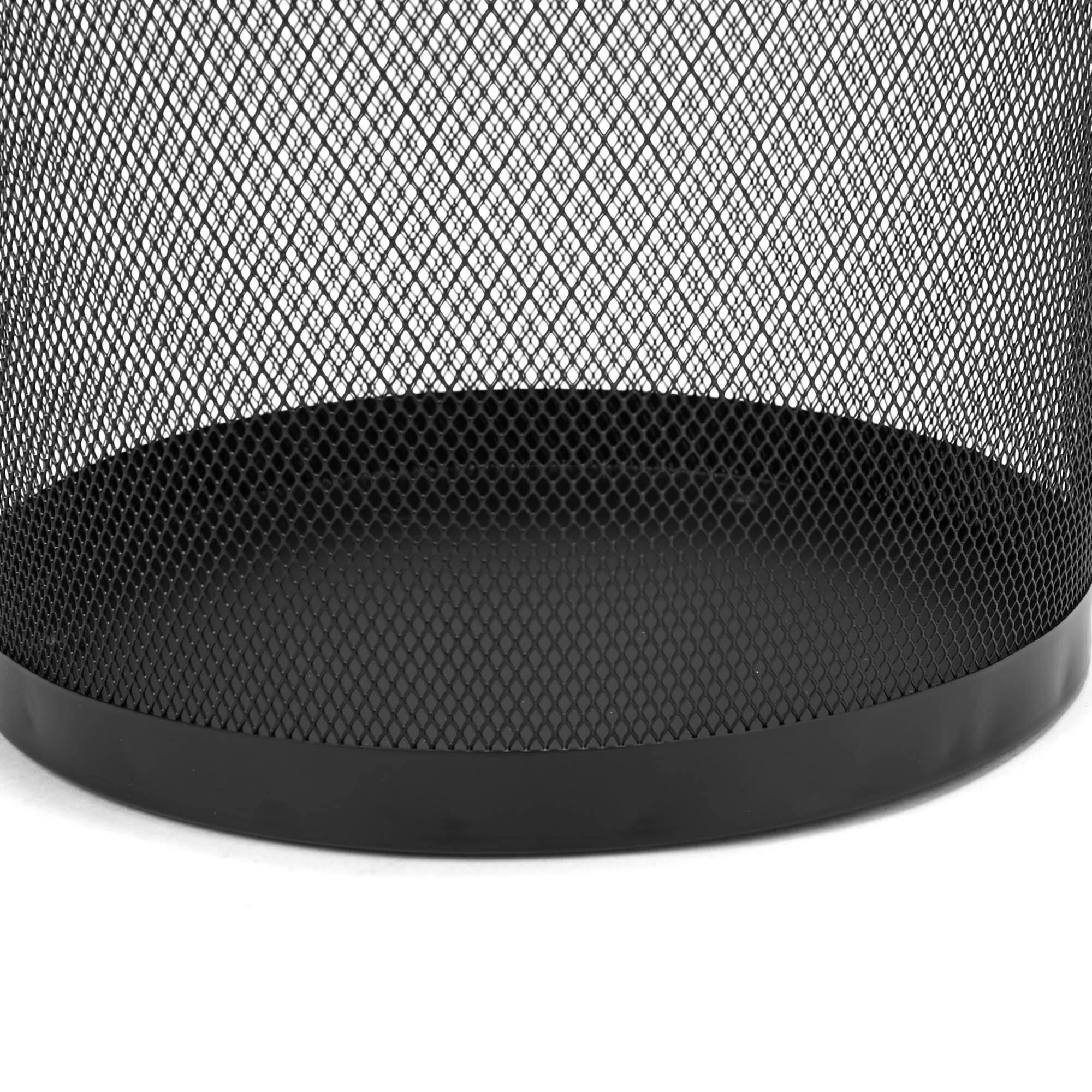 Mind Reader Garbage Round Metal Mesh Waste Basket Recycling Bin